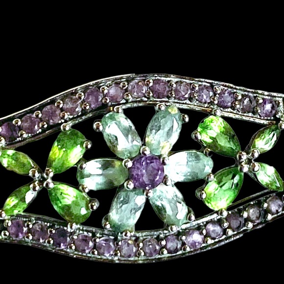 Ross-Simons Sterling Silver Vintage Multi Stone Necklace - Picture 6 of 6